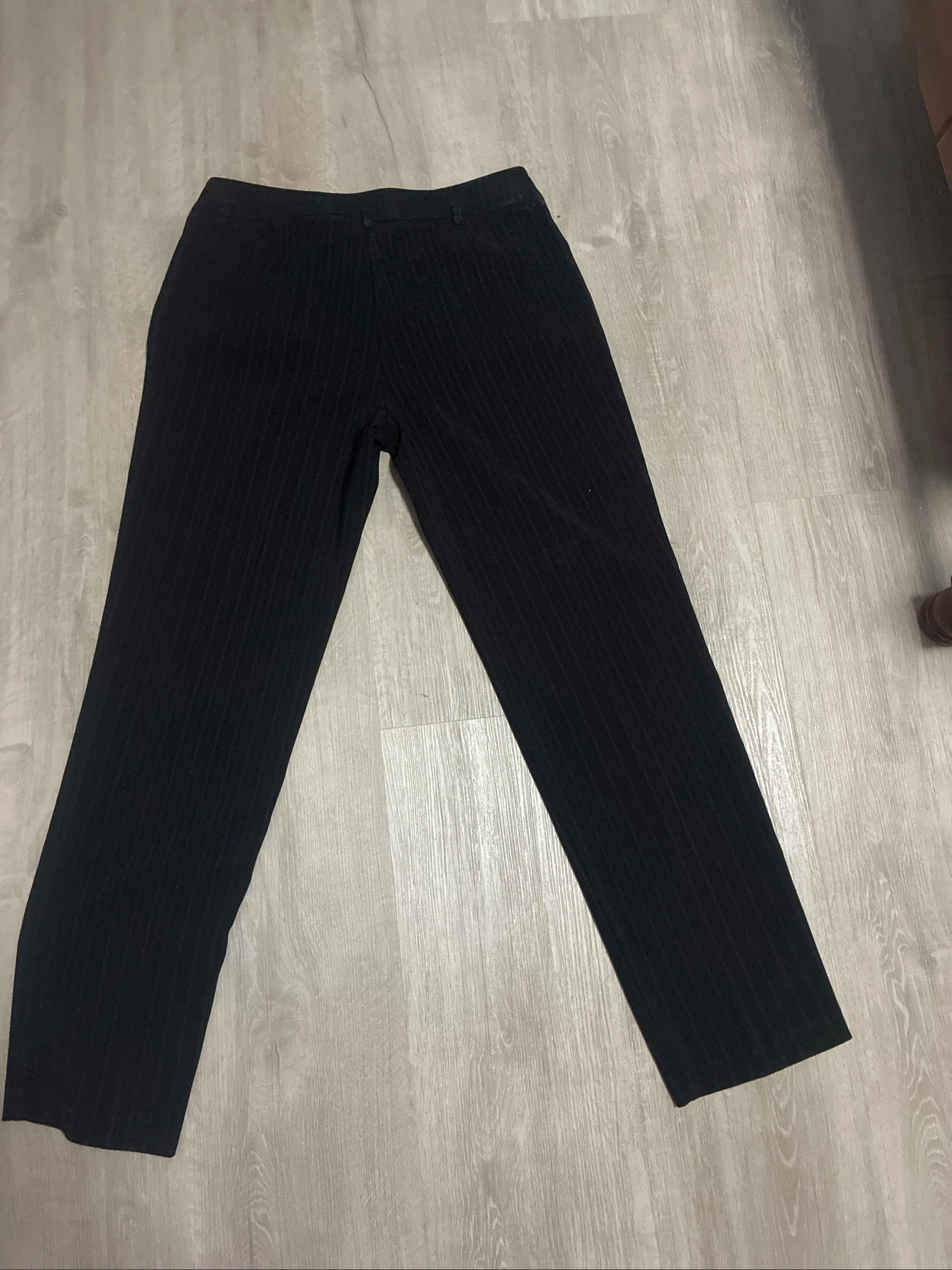 Zwarte broek met kleine witte strepen maat 46XL – photo 2
